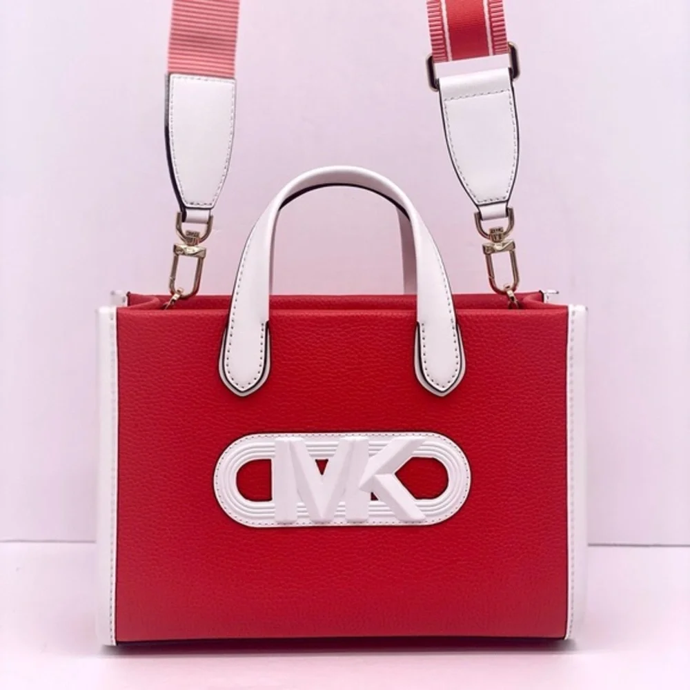 Michael Kors Gigi Small Embossed Pebbled Leather Messenger Bag